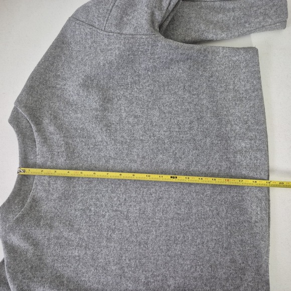 MNG by Mango Sweatshirt Womens XS Gray Crewneck Cropped Boxy Boho Pullover - Picture 7 of 8